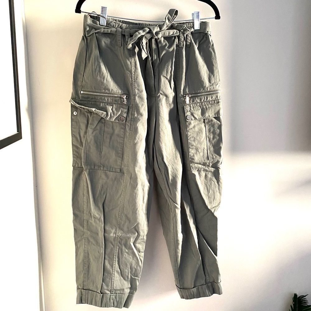 River Island Olive Green Cargo Capris